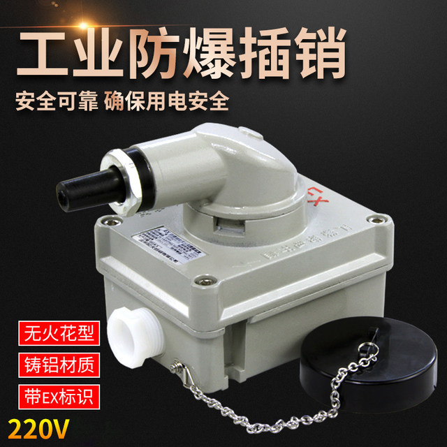 Industrial Explosion-Proof Socket, Explosion-Proof Plug, Spark-Free, Dust-Proof, 220V Engineering Fire-Fighting Wall Socket, 20A