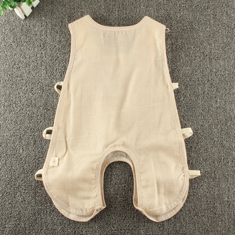 Bé bib mỏng bé onesies không tay mùa hè mở tập tin 哈 quần áo đồ ngủ