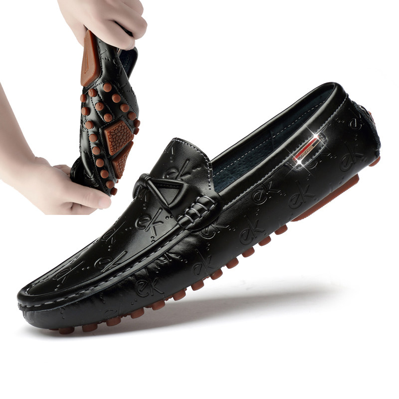 Doudou shoes men's 2020 autumn and winter new fast-hand red man plus velvet leather shoes Korean version one pedal all-match warm casual shoes