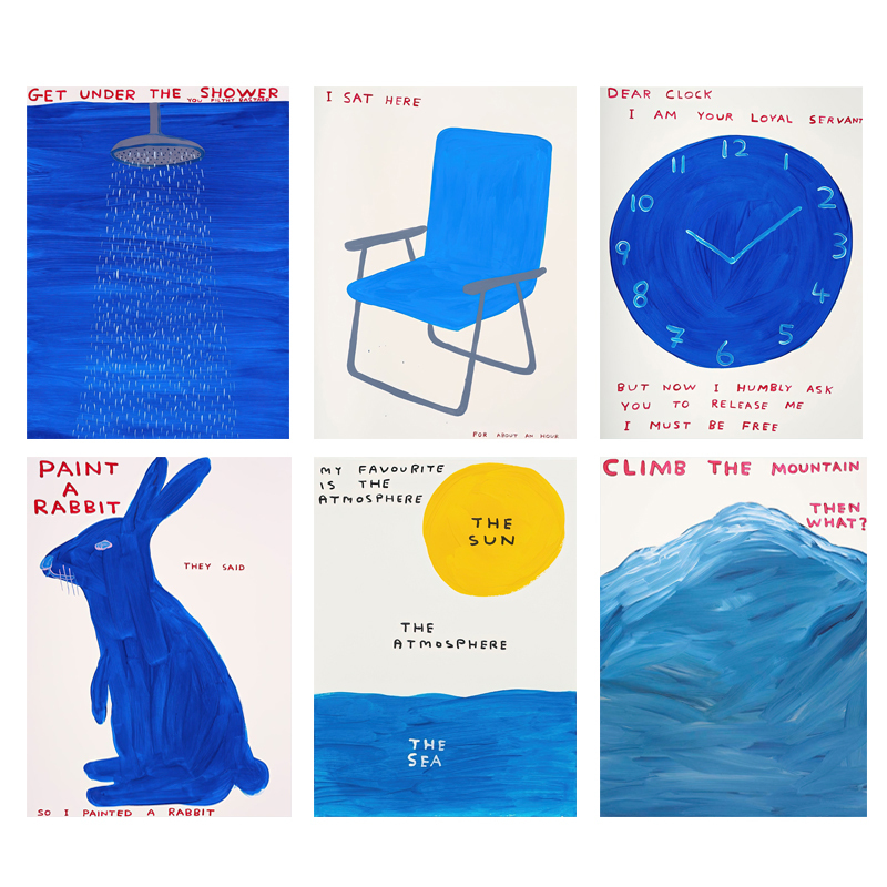 Scandinavian Klein Blue Kidsren's Room Decoration Painting Pop Style Poster High-Definition Art Giclee Decorative Painting Replacement Painting Core Scandinavian Klein Blue Kidsren's Room Decoration Painting Pop Style Poster High-Definition Art Giclee Decorative Painting Replacement Painting Core