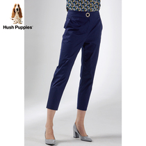 Hush Puppies women Summer new waist straight tube elastic leisure ankle-length pants) HQ-19367D