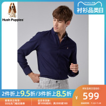 Hush Puppies Mens autumn and winter new long-sleeved shirt with velvet to keep warm) PA-28735Z