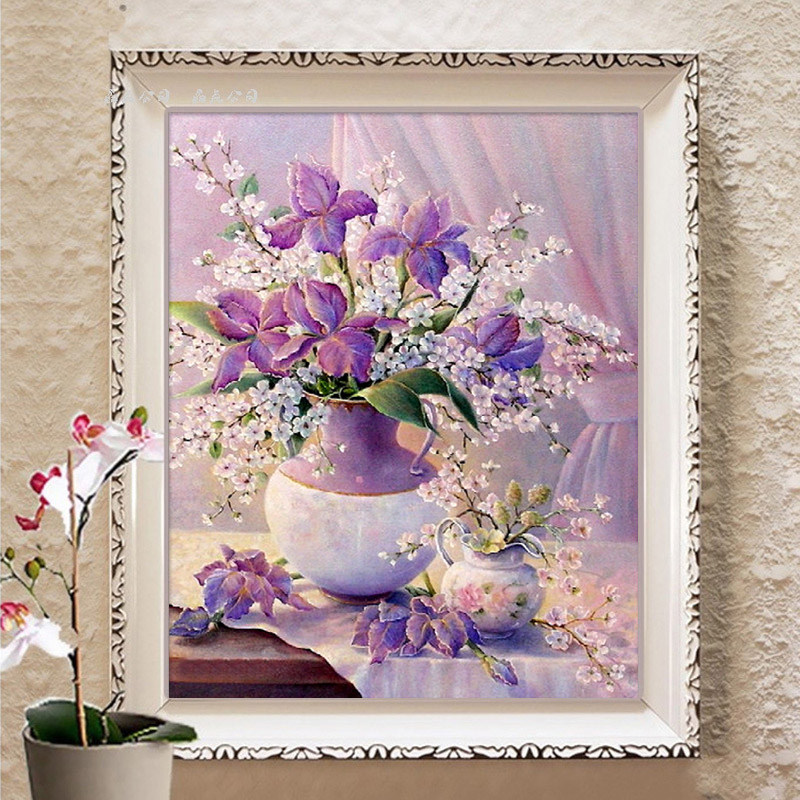 Mona Lisa Cross embroidered 2021 new line embroidered living room Small bedroom Euro style yourself embroidered small pieces of dining room