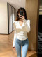 Super Stylish V-Neck Long-Sleeve T-Shirt for Women, Autumn and Winter Slim-Fit Base Layer, Flattering and Versatile Top