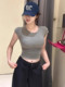 American Style Hot Girl Short Tight T-Shirt for Women, Summer 2025 New Style, Super Pretty, Versatile, Sexy, Slimming Short-Sleeve Top