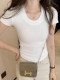 Age-Reducing Round-Neck Korean-Style Short-Sleeved T-Shirt for Women, Summer 2025 New Style, Tight-Fitting, Slimming, Regular Shoulder, Inner Wear Top