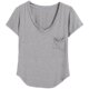 2025 Summer Modal Pocket Design Draped Tight Top Irregular V-Neck Hot Girl White Short Sleeve T-Shirt for Women