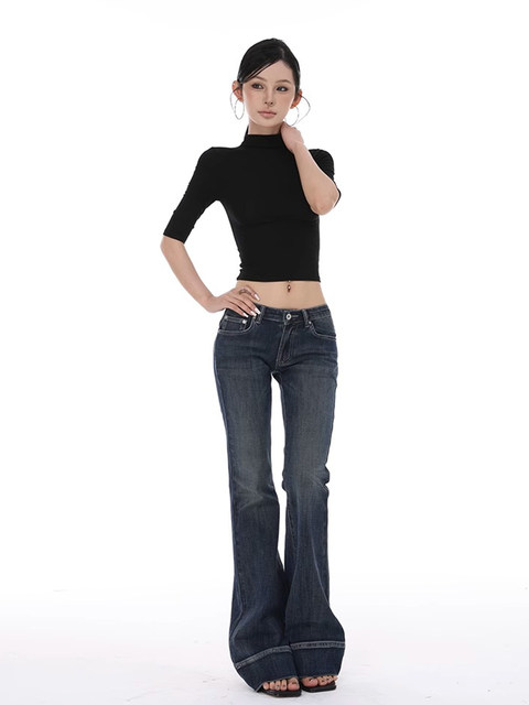 Minimalist Half-High Collar Mid-Sleeve T-Shirt for Women, Summer Style, Elegant, Slim-Fitting, Flattering, High-End, Versatile Base Shirt Top, Trendy