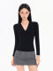 Tight-Fitting Long-Sleeved Bottoming Top for Women, Autumn and Winter 2025 New Style, Slim Fit, Versatile, Pure Color V-Neck Bottoming Shirt