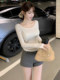 Tight-Fitting Knit Base Layer Top for Women, Autumn and Winter New 2025 Trendy Fashionable Round Neck European Style Top