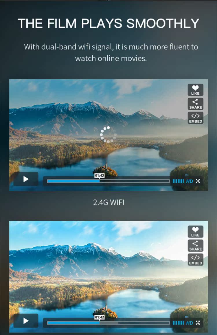 Nut Projector N7L Phiên bản ở nước ngoài Home HD 1080p Không dây wifi thông minh Không có màn hình TV 3D Rạp hát tại nhà