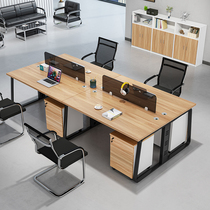 Office table and chair combination modern simple staff office computer table double four staff table screen table