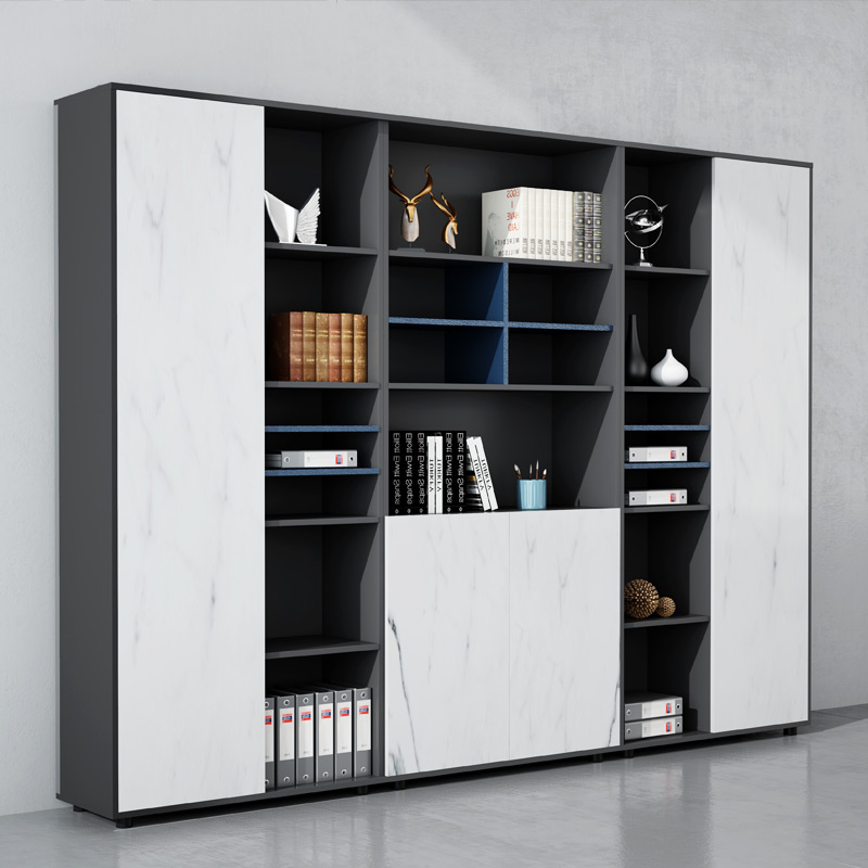 File cabinet office floor open door storage cabinet modern simple multi-layer data rack high display cabinet wooden furniture