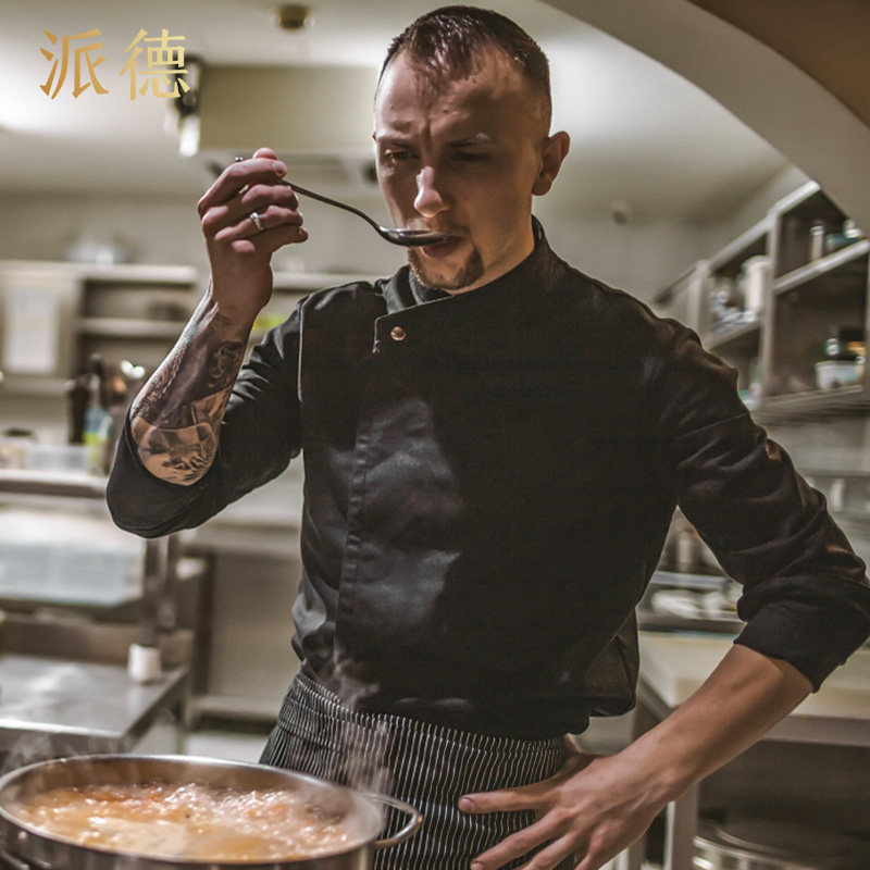 Chef's suit Male short sleeve Kitchen Catering Uniform Hotel Customised Hotel Suit Chefs Serving Long Sleeves Upscale