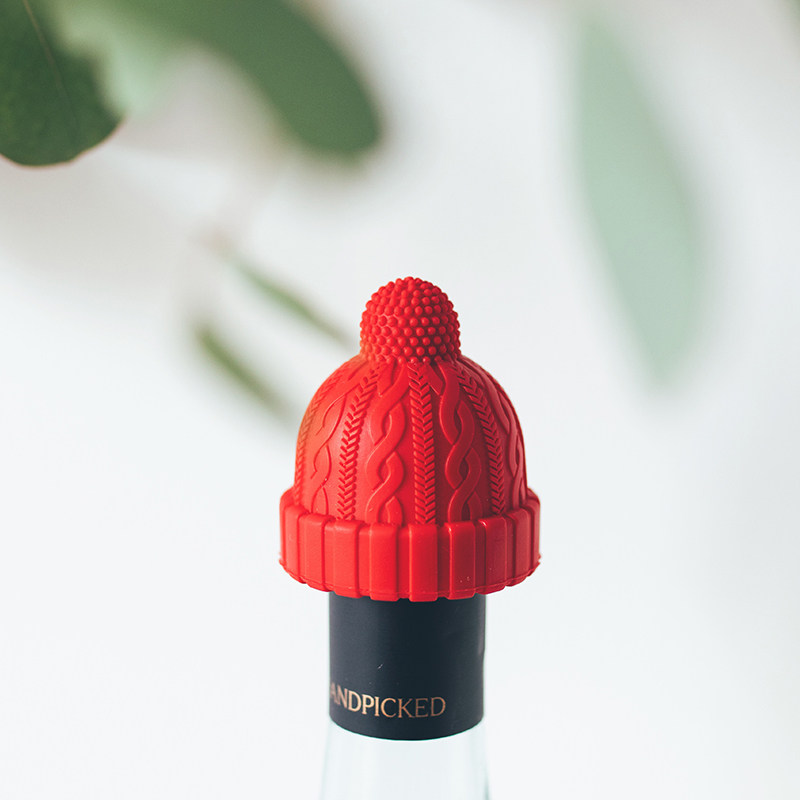 Half Residence Japan Frost Mountain Small Red Cap Red Wine Bottle Silicone Cork Wine Champagne Bubble Wine Bottle Creative Sealing Lid