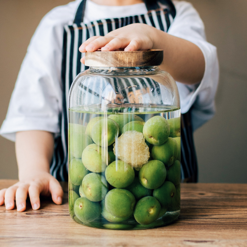 Large capacity Seal tank with lid Qingmei Yang Mei Wine Curing Bubble Wine Glass Bottle of dried Dried Orange Peel Coffee Miscellaneous Grain Storage Jar