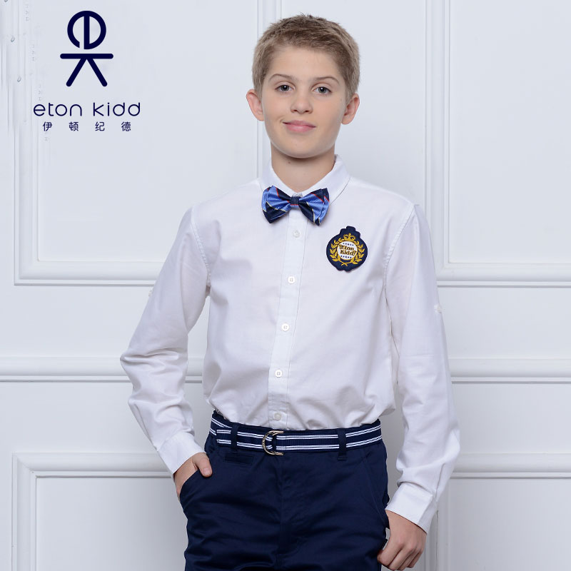 Yaton Chronicle Boy Oxford Brood Cuff Shirt College Pure Cotton Pure Color Student Shirt Spring New 16C166