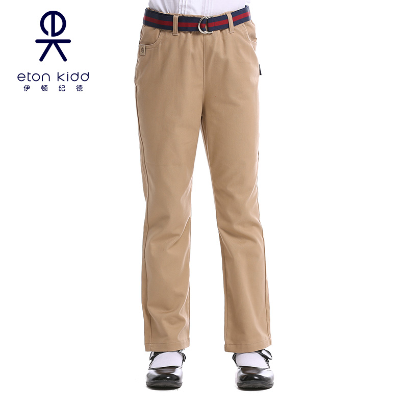 Eaton Guild school uniforms girl student card with hide cyan straight cylinder casual long pants spring fall girl pants 12K258