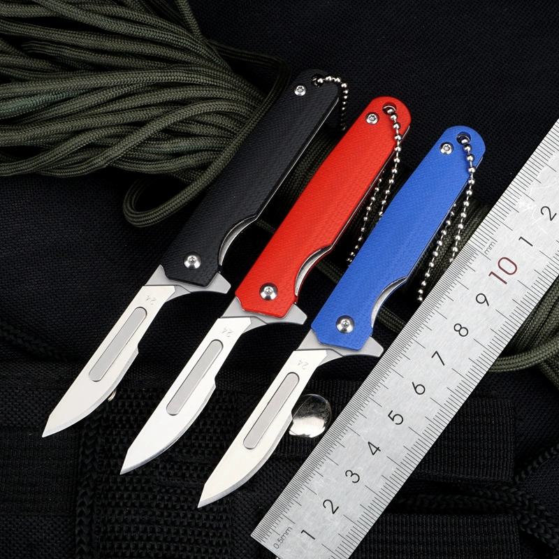 Dao gấp mang EDC Dao G10 tay cầm dao mổ dao có thể thay thế dao phẫu thuật dao gọt hoa quả mang theo - Công cụ Knift / công cụ đa mục đích