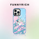 FUNNYRICH 자유롭게 iPhone15ProMax 자기 흡수 휴대폰 케이스에 적용 Apple 14 새로운 투명 보호 커버 13plus12 초박형 헤밍 새로운 고급 상큼한 아트