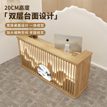 New Chinese-style cashier simple modern B&B counter retro Japanese-style front desk hotel health center bar