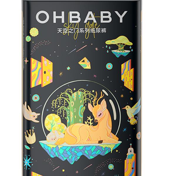 OHBABY欧贝比天空之门纸尿裤透气干爽男女宝宝新生婴儿超薄尿不湿