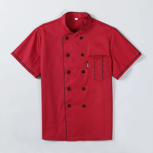 Черно -красный шеф -повар костюмы отель столовая ресторан