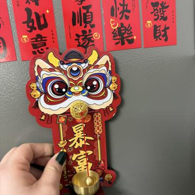 黄铜醒狮挂饰新年装饰招财进宝国风挂件铜铃铛音色清脆