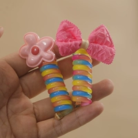 2 Установка [розовый цветок+розовая бабочка] цветовая телефонная катушка