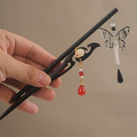 2 новые китайские булочки- нефритовое кролик, висящая красная бусинка+страсть бабочки нефрита】