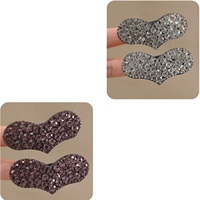 4 [2 серебро+2 фиолетового цвета] Любовь страза BB Clip