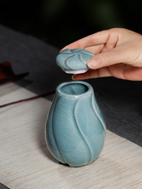 Hengfu tea set Jingdezhen ceramic household porcelain high-grade tea storage tank creative sealing tank Gok kiln incense with tea can