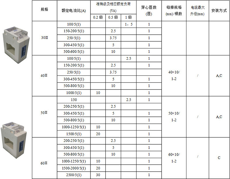 安科瑞厂家直销低压电流互感器AKH-0.66/30I 300/5 互感器,测量型互感器