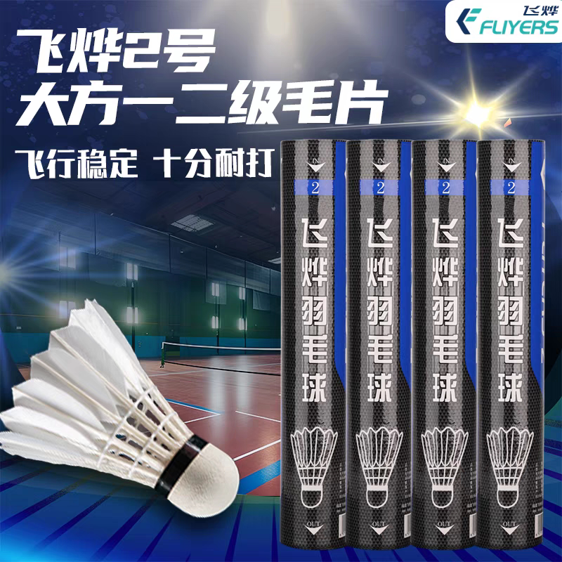 Fliyers No. 2 Badminton Training Competition Ball Serving Flight Stable and Durable Badminton Genuine