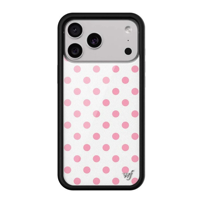 Wildflower Co-Branded Pink and White Polka Dot Design New Model Suitable for iPhone 17/16/15/14/Promax/Plus Apple 18Pro Phone Case European and American Fashion Wf Fashion Anti-Drop Protection Wildflower Co-Branded Pink and White Polka Dot Design New Model Suitable for iPhone 17/16/15/14/Promax/Plus Apple 18Pro Phone Case European and American Fashion Wf Fashion Anti-Drop Protection