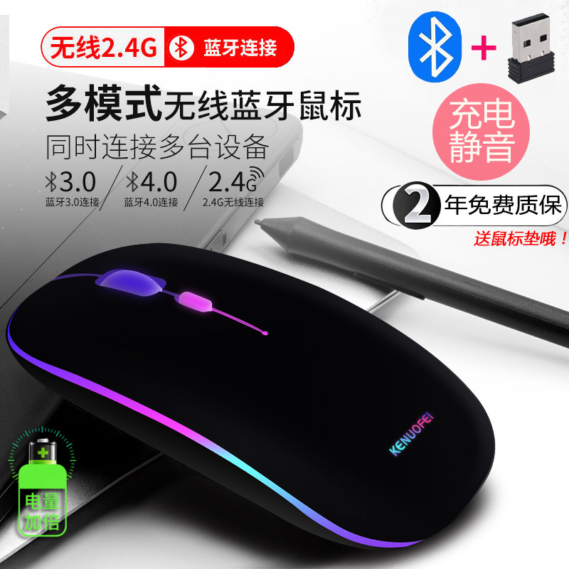 Lenovo Wireless Bluetooth Mouse Portable Girls Chargeable Mute ASU Dell Notebook Desktop Computer