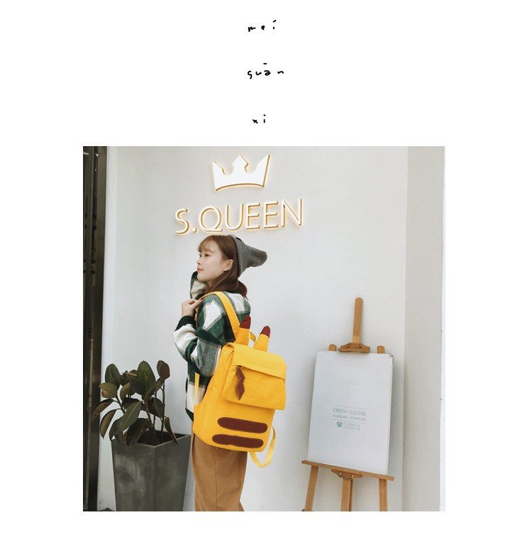 MUMU sản phẩm tốt Nhật Bản sáng tạo dễ thương Pikachu túi thứ hai nhân dân tệ vải ba lô hoạt hình xung quanh - Carton / Hoạt hình liên quan sticker trà sữa cute