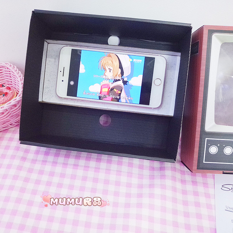 MUMU sáng tạo tốt mini giấy retro máy tính để bàn TV điện thoại di động kính lúp khung lười hoạt hình xung quanh - Carton / Hoạt hình liên quan những hình ảnh sticker dễ thương