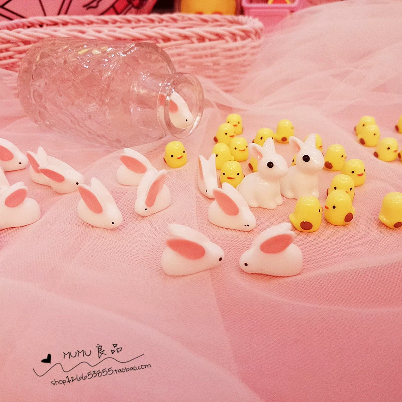 MUMU sản phẩm tốt Nhật Bản dễ thương mini thỏ nhỏ màu vàng vịt đồ trang trí búp bê phim hoạt hình chụp đạo cụ hoạt hình xung quanh ảnh sticker cute