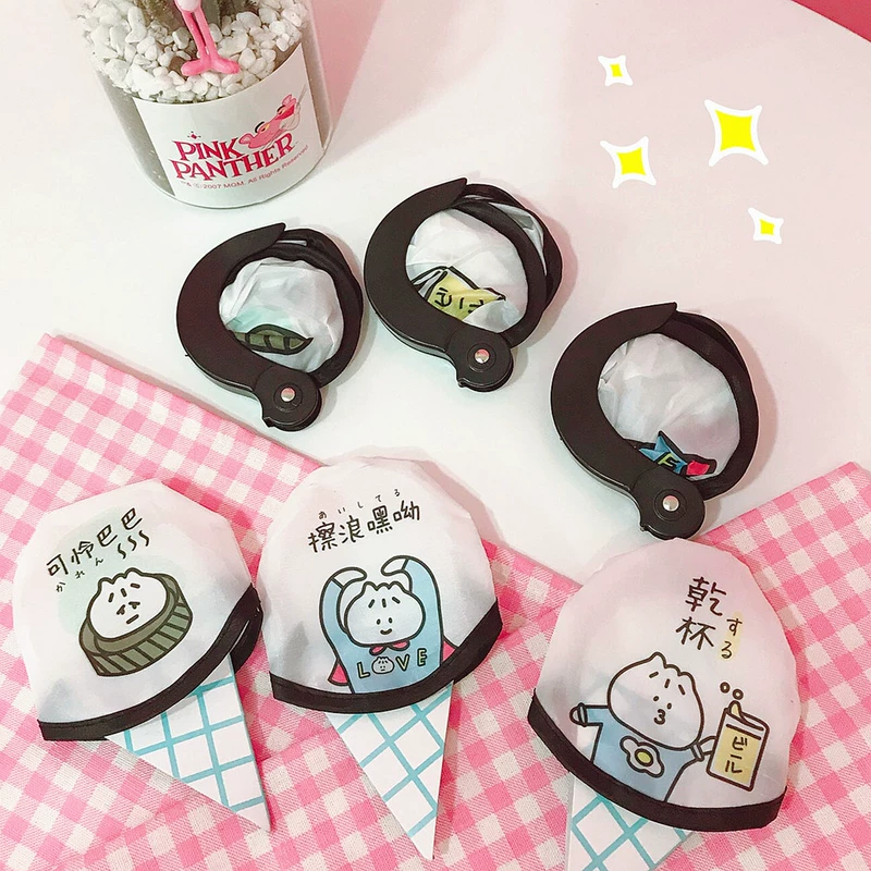 MUMU sản phẩm tốt phim hoạt hình fan hâm mộ nhỏ tươi gấp fan di động thu nhỏ quạt vải với xử lý fan hoạt hình xung quanh những hình ảnh sticker dễ thương
