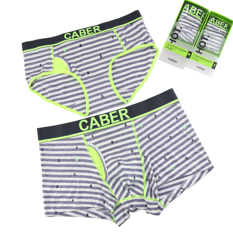 Caber / Calbury couple đồ lót Xu hướng thời trang cotton nam boxer mid-cotton cotton đồ lót cho người béo