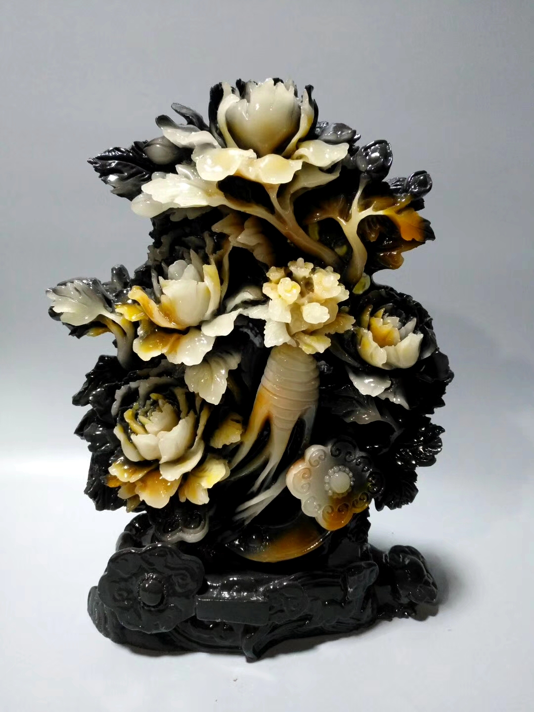 Jade decoration living room natural jade life Ruyi jade imitation Dushan jade ornaments