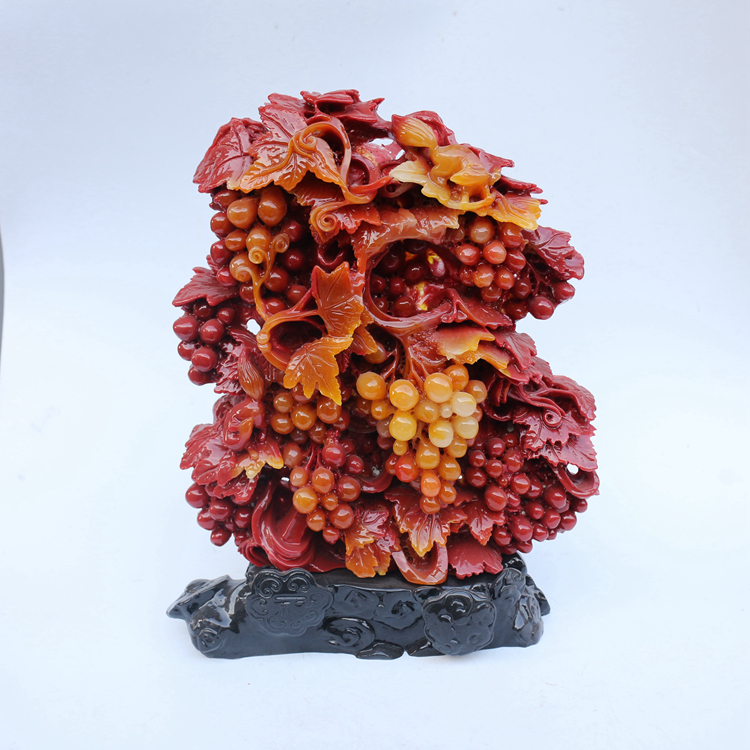 Descendants of generations of imitation Shoushan stone ornaments original stone natural jade craft gift ornaments Furong stone stone carvings