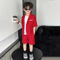 Summer Boys Dress Suit 2024 New Childrens Small Suit Flower Girl Formal Wear Handsome Boy Catwalk Costume