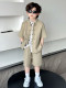 Children's Chinese suit linen thin boy's dress Tang suit Chinese style boy's tunic suit Liuyi hosting performance clothing