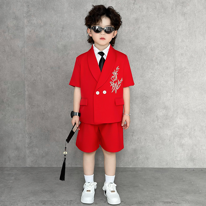 男孩新中式礼服套装：国风小绅士，舞台上的焦点！-西 …