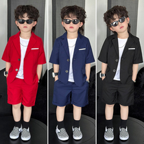 Summer childrens suit host dress boy Korean style casual handsome boy piano performance suit formal dress