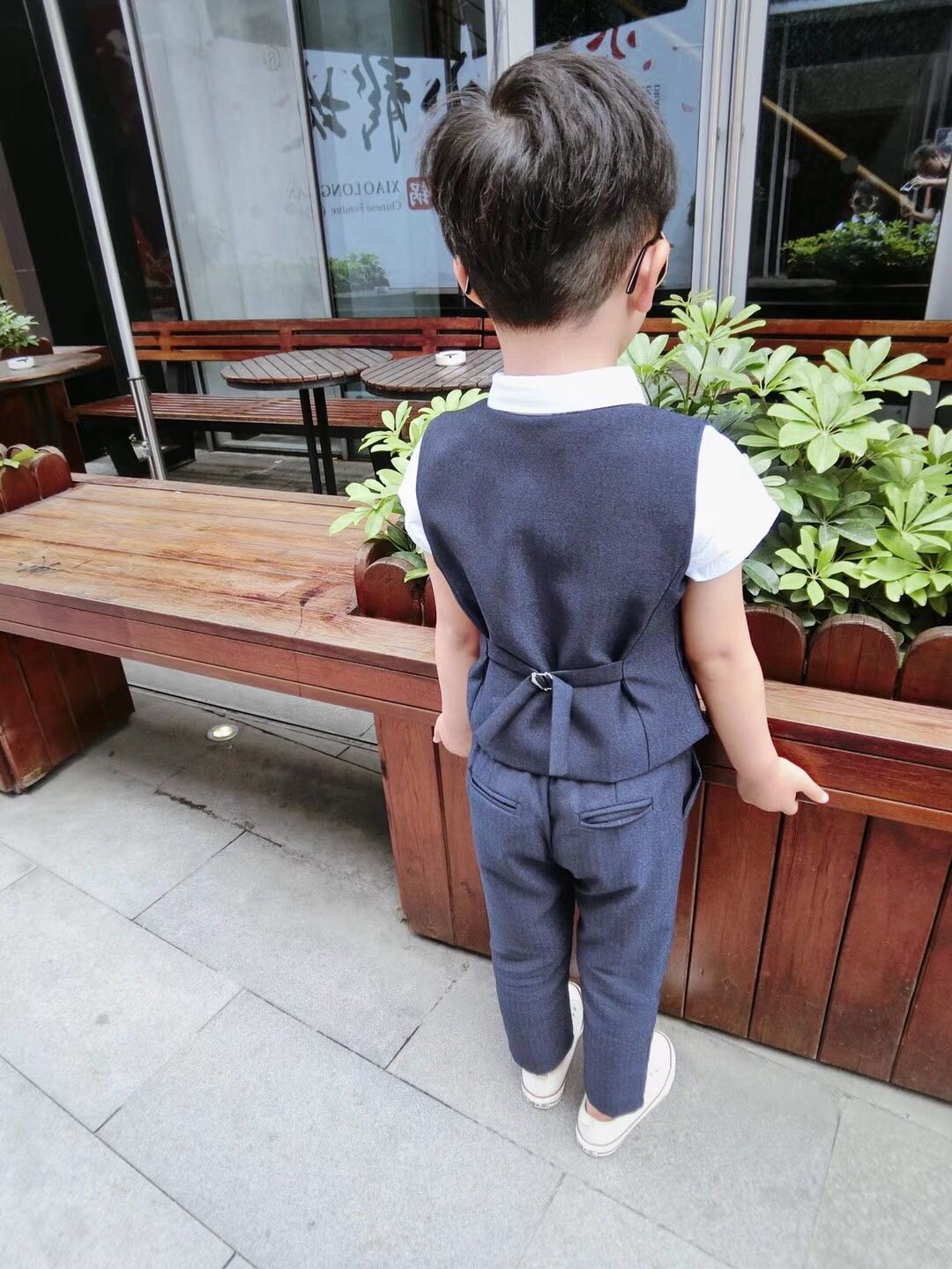 Váy bé trai, váy mùa thu trẻ em, sàn catwalk, bộ vest, phong cách Anh, hoa cô gái, chủ nhà nhỏ, váy cưới, đẹp trai - Váy trẻ em trang phục biểu diễn cho bé