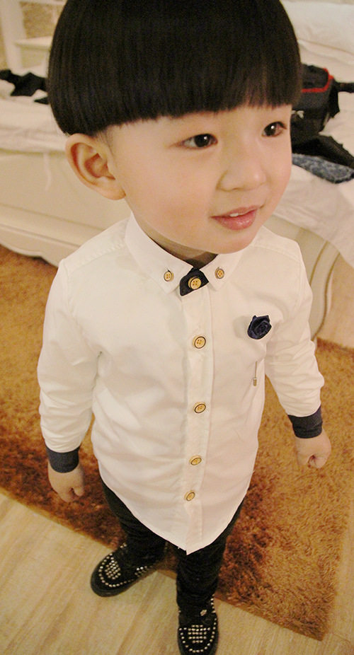 Chemise garcon à manche longue - Ref 2074620 Image 39