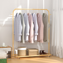 Hanghanger Ground Floor Bedroom Simple Home Iron Art Balcony Hung Clothes Rack Indoor Clothing Cap Rack Son Hanging Clothes Pole